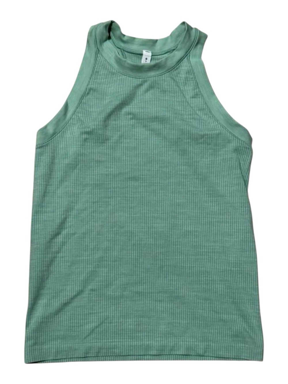 Athleta Ribbed High Neck Tank - Mint Green